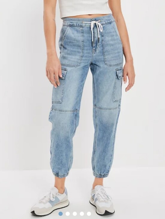 American Eagle Outfitters Denim - American Eagle NEW Jeans Jogger Ice Blue Size 4 27W Cargo